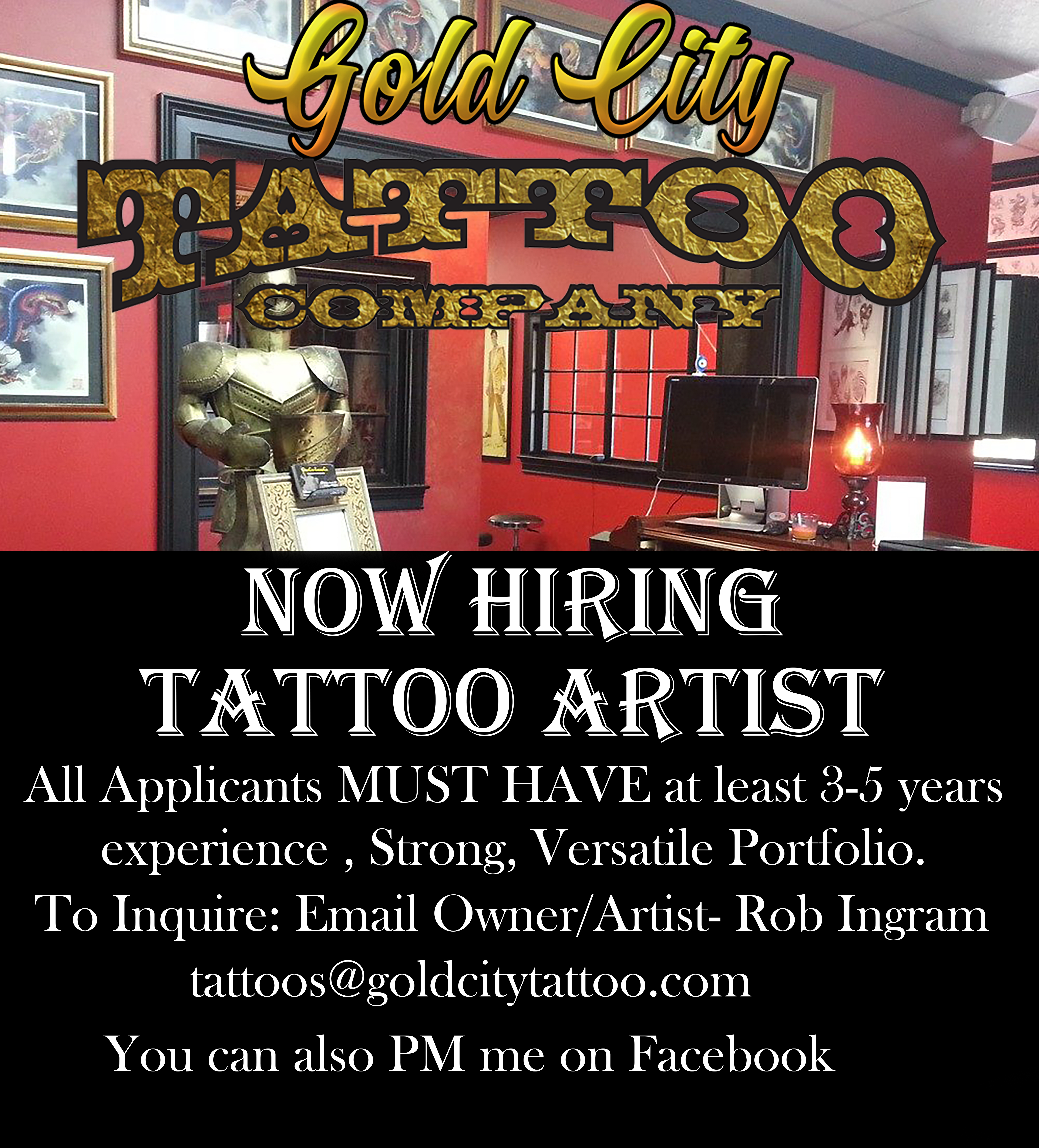 Gold City Tattoo Custom Tattoo Studio in Dawsonville
